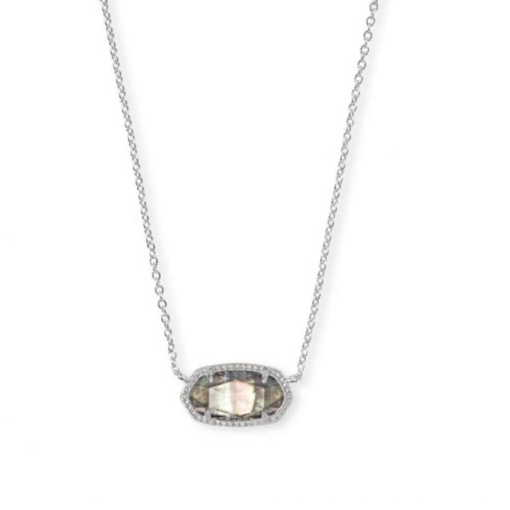 NWT Kendra Scott Retired Elisa Necklace Black Pearl & Silver SOLD OUT Gorgeous! - Picture 5 of 15